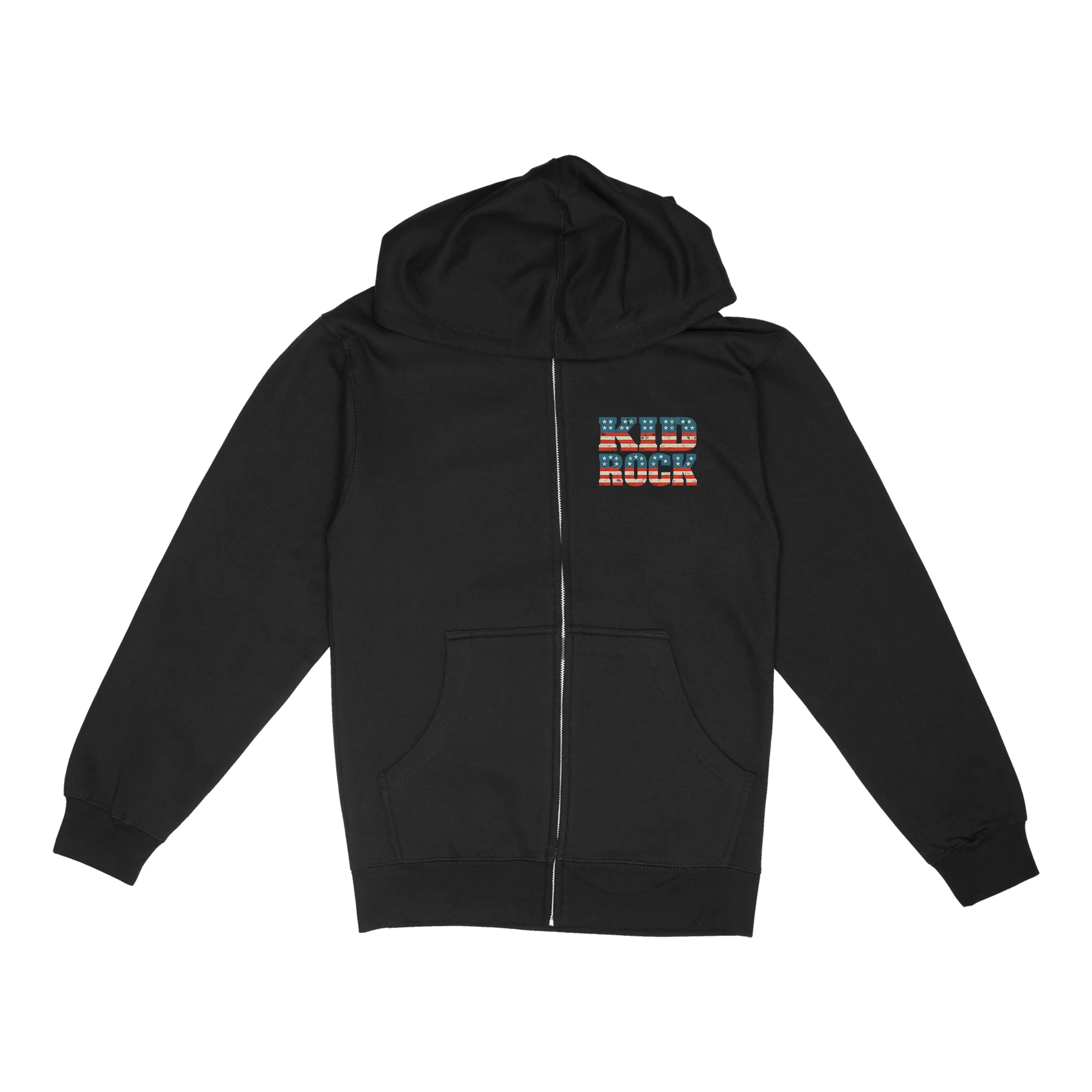 Flag Blocks Black Zip Hoodie - Image 2