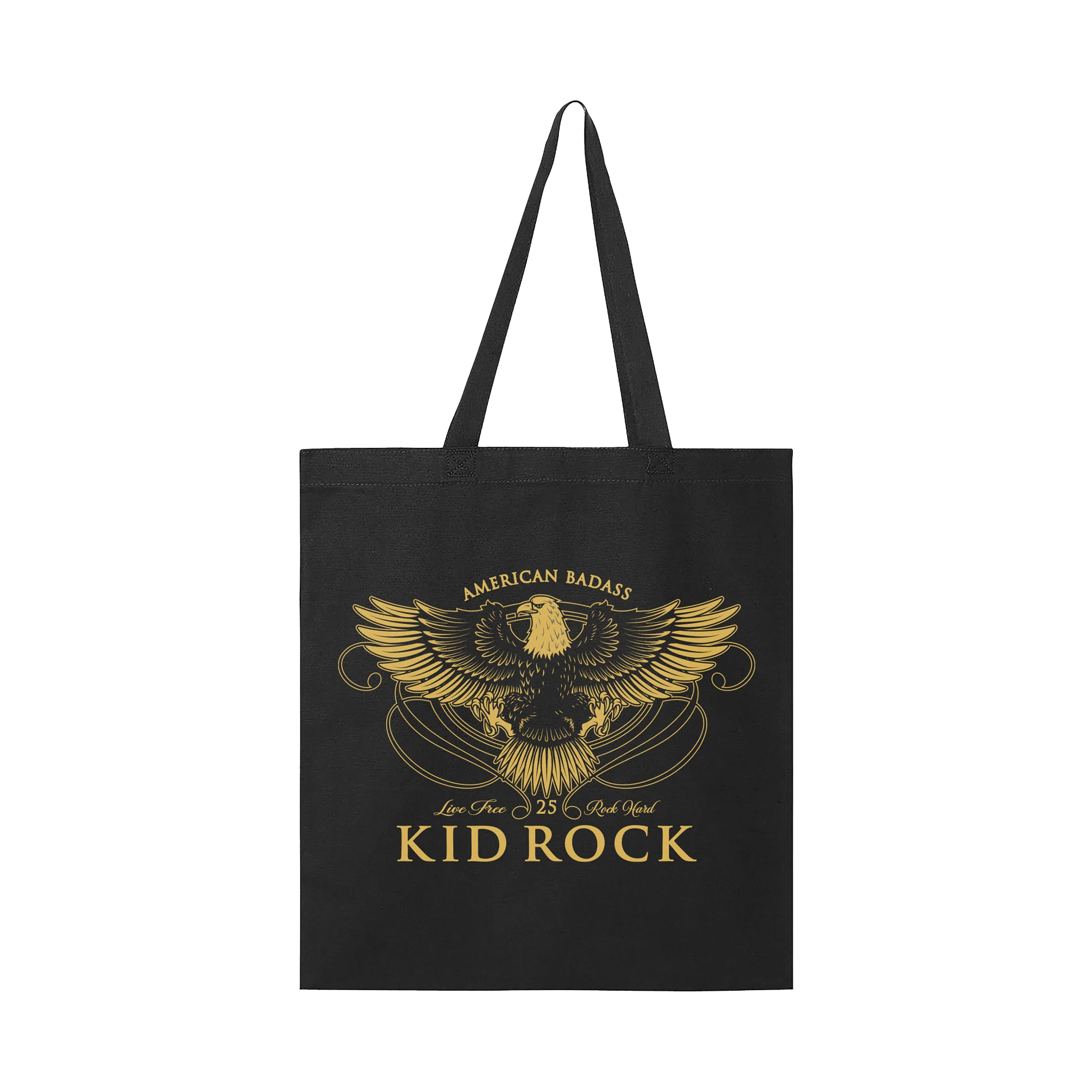 Gold Eagle Black Tote Bag